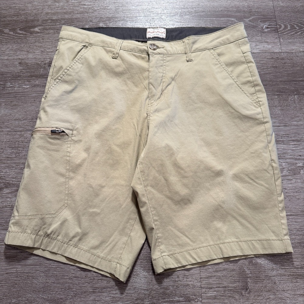 Weatherproof Vintage Cargo Shorts‎ Mens 32 Beige Lightweight Stretch Outdoor 10"